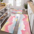 thumbnail image 2 of Colorful Cloud Star Pattern Kitchen Rugs Sets Of 3,Kitchen Runner Rugs Non Skid Washable,Decorative Kitchen Floor Mats for Kitchen,Sink,Laundry,17"x30"+ 17"x47" + 17"x59", 2 of 6