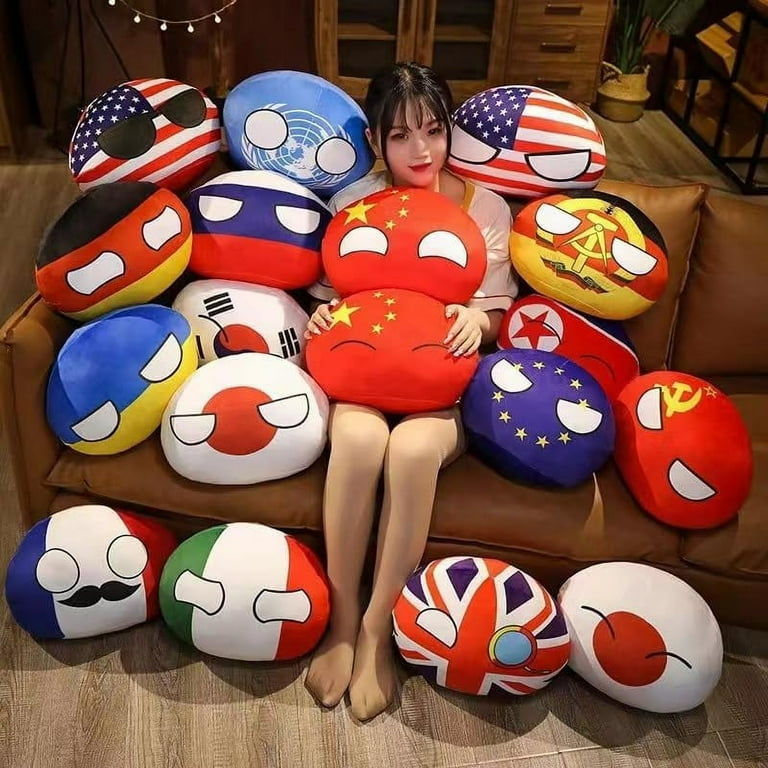 11.8 in Country Balls Plushies Poland Ball Doll for Children and