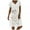 White, variant on Women's Summer Casual Dress Cotton Linen Sundresses Knee Length Short Sleeve Dress
