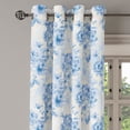 thumbnail image 3 of Ambesonne Forest Grommet Curtain, Old School Floral Pattern, 50"x60", Eggshell Violet Blue, 3 of 5