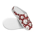 thumbnail image 3 of Daiia Cute Baseball Print Women’s Fuzzy Slippers Memory Foam Lightweight House Shoes Cozy Loafer Flannel House Shoes-39/40, 3 of 7