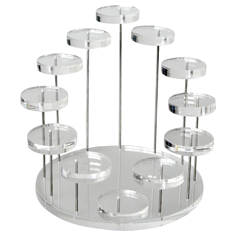 Clear Plastic Jewelry Ring Display Stand Holder Rack Shop Retail Showcase 