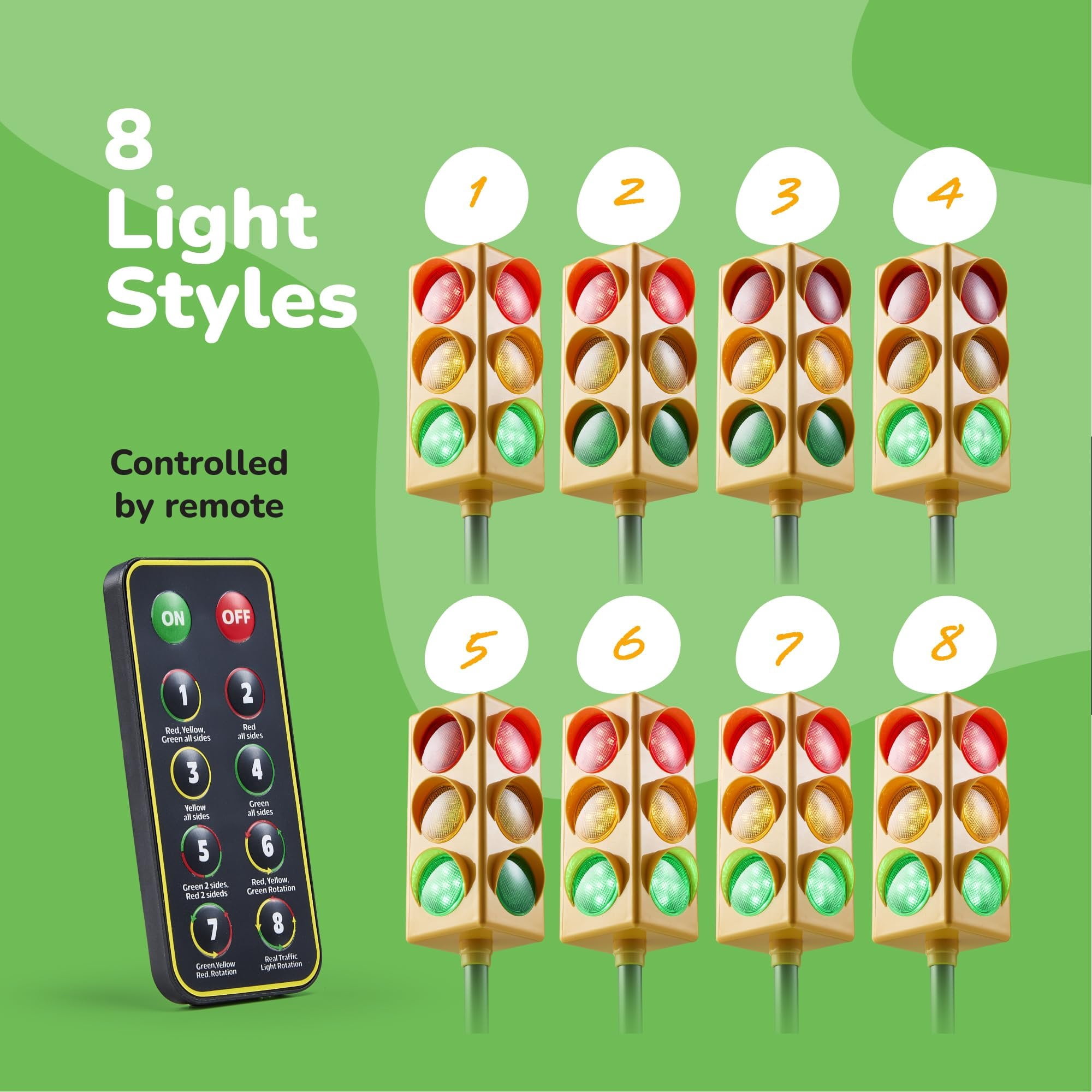 ArtCreativity Traffic Light for Kids & Teachers,  8 Modes, Remote Control