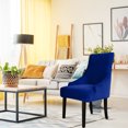 thumbnail image 1 of HEALEEP Housse de Fauteuil en Polyester Bleu Résistante à l'Usure pour Salles à Manger Lot de 1, 1 of 7