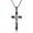 Black cross rose, variant on Religious Cross Pendant Necklace 925 Sterling Silver Origami Cross Pendant Cross Jewelry Gifts for Women