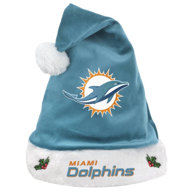 Forever Collectibles NFL 2015 Santa Hat, Miami Dolphins 