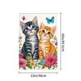 thumbnail image 4 of JOOCAR Linen Garden Flag with Cute Kittens and Butterflies for Spring Summer Home Outdoor Garden Yard Door Decor 12x18 inch, 4 of 5