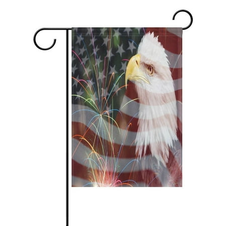 - POPCreation American Flag Bald Eagle Garden Flag Outdoor Flag Home Party 28x40 inches