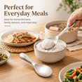 thumbnail image 5 of ABCISI 2Pcs Rice Spoon Paddle 304 Stainless Steel Rice Paddle Spoon Nonstick Rice Spatula Rice Scooper Metal Spoon Rice Cooker Spoon Food for Mixing Serving Draining Scooping Scraping (Matte), 5 of 6