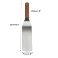 thumbnail image 6 of Uxcell Griddle Griddle Spatula Stainless Steel & Wood Cake Pizza Grill Spatula Baking Cutter Wooden Handle 13.8" x 2.9", 6 of 7
