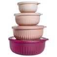 thumbnail image 3 of Prep Bowls with Lids- Wide and Deep Nesting Plastic Small Mixing Bowl Set with Lids, 4 Piece Set - Wide Bowls, Blue, 3 of 6