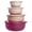 Red, variant on 4 Piece Silicone Nesting Mixing Bowl Set with Lids for Kitchen, Dishwasher & Microwave Safe