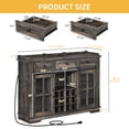 thumbnail image 4 of DWVO 53" Farmhouse Kitchen Buffet Sideboard with Sliding Barn Door, 3 Drawers, and Wine Rack, 4 of 9