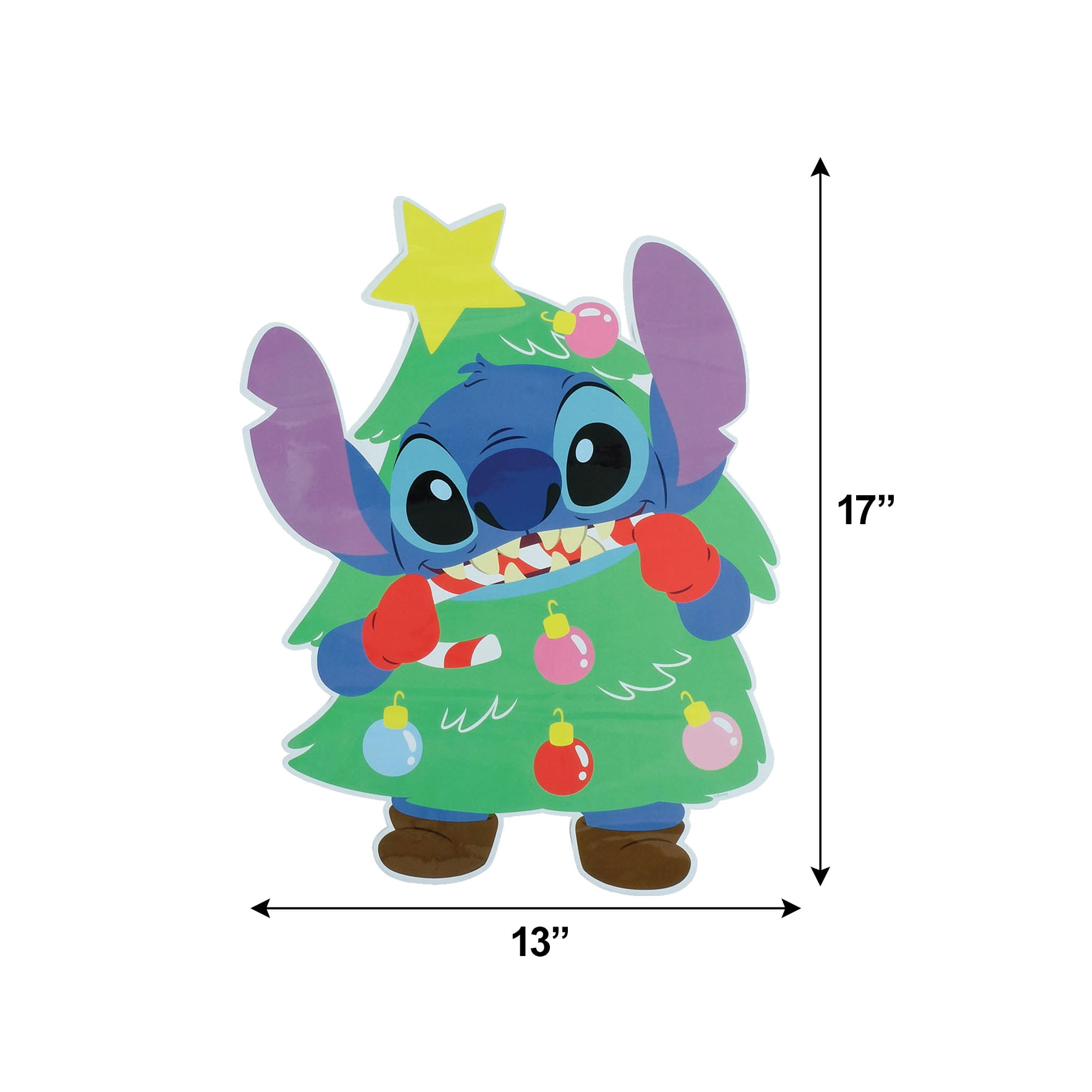 Disney Stitch Christmas Door Sticker Set – Holiday Wall & Door Decals