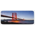thumbnail image 1 of Cityscape Kitchen Mat, San Francisco Bridge USA City View Golden Gate Traveling Destination, Plush Decorative Kitchen Mat with Non Slip Backing, 47" X 19", Orange Violet Blue, by Ambesonne, 1 of 1