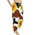 thumbnail image 2 of Bingfone Pajamas For Women,Cow Print Sunflower Pajama Pants With Pockets-X-Large, 2 of 9