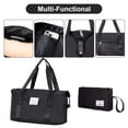 thumbnail image 3 of 5-Piece Luggage Set, 20/24/28 inch hardshell suitcases expandable duffel bag toiletry bag, Black, 3 of 7