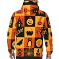 thumbnail image 7 of Naloa Halloween Banner Symbols Men's Casual Hooded Collar Drawstring Hoodies Pullover Sweatshirts Casual Long Sleeve Shirts-4X-Large, 7 of 7