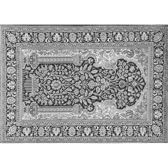 Ahgly Company Indoor Rectangle Persian Gray Traditional Area Rugs, 3' x 5'