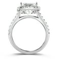 thumbnail image 3 of Pompeii Certified 3.80Ct Princess Cut Halo Diamond Engagement Ring 14k White Gold, 3 of 5