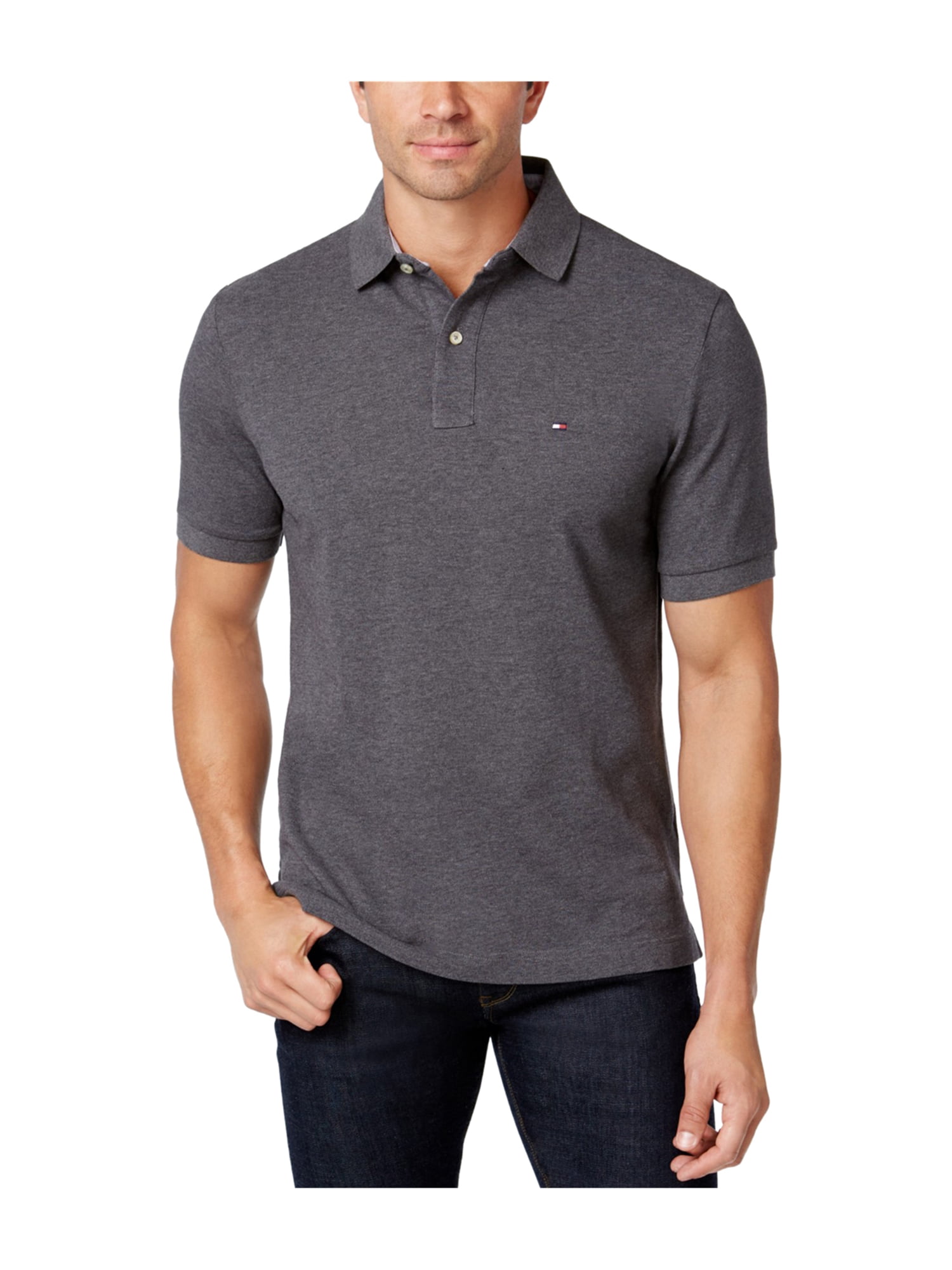 Tommy Hilfiger Mens Solid Ivy Rugby Polo Shirt - Walmart.com