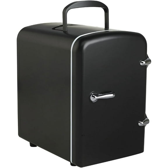 Mini Fridge,Skincare Fridge,Portable 4-Liter Capacity Makeup Fridge,Ideal for Bedroom, Dorm, Car and Office Use,Thermoelectric Cooler and Warmer,Car Fridge (Black)