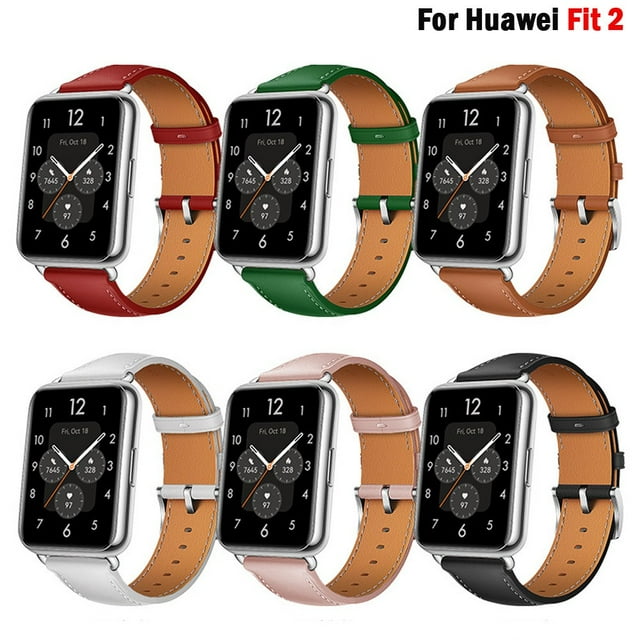 LEIXIUER Bracelet en Cuir Véritable pour Huawei Watch Fit 2 Bracelet de Montre Intelligente Remplacement Bracelet de Sport Rétro Accessoires Huawei Fit2
