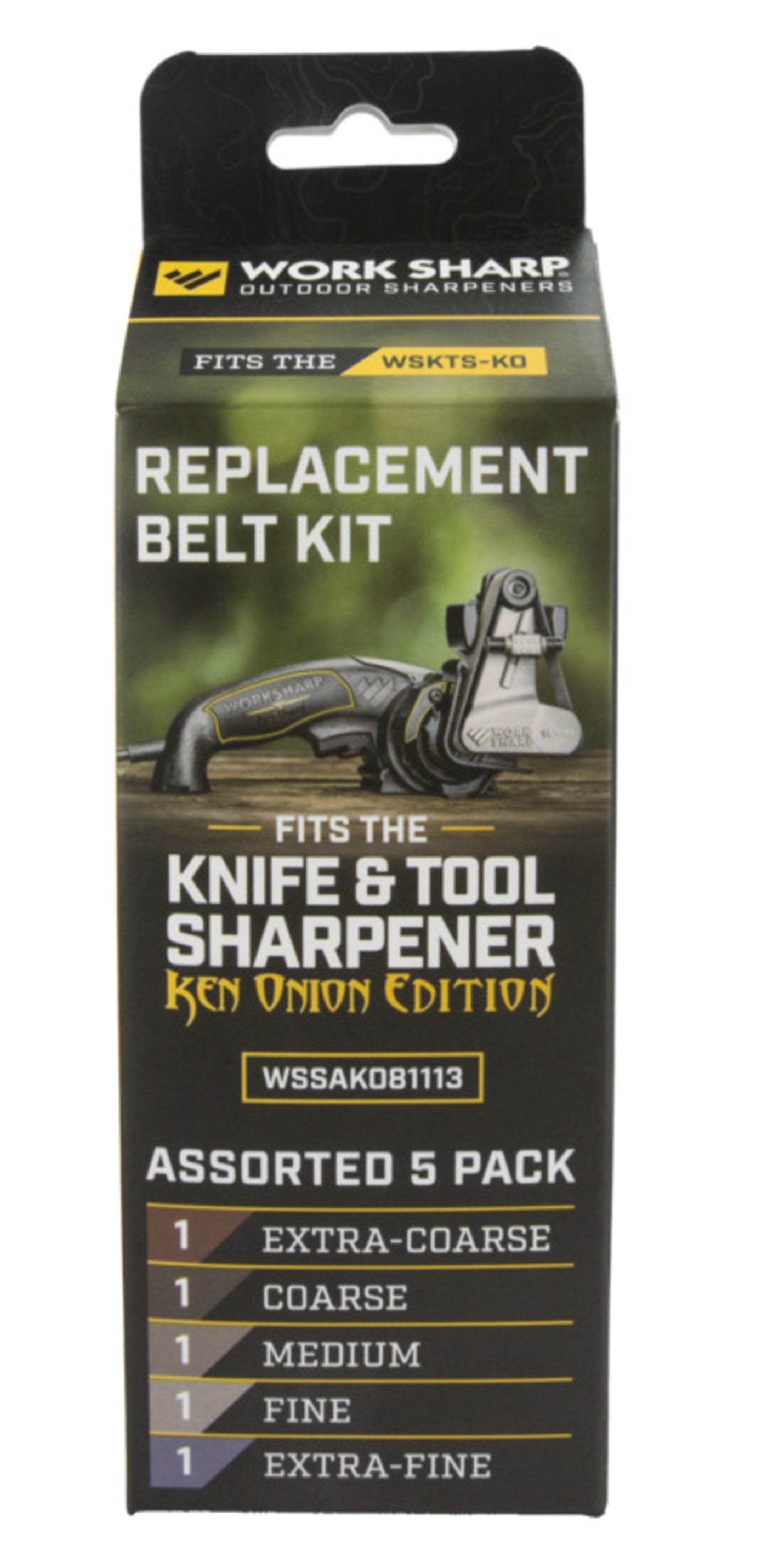 New Work Sharp WSSAKO81113 Ken Onion Knife and Tool Sharpener Belt Kit