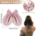 thumbnail image 6 of Harmtty Hairpin Women Silky Satin Large Bow Ribbon Hair Clips Bowknot Decor Girl Long Tail Bow Hair Accessories, 6 of 8