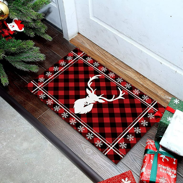 Black Snowflake Indoor Doormat Floormat Non Slip Door Rug