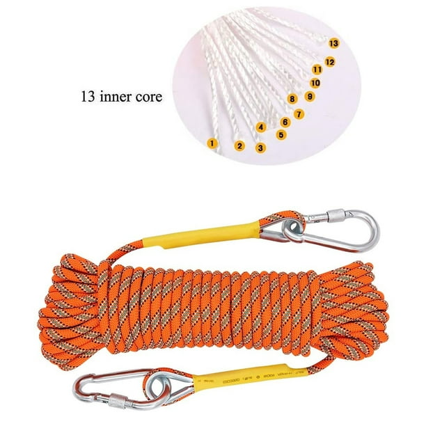 Mikewe Static Climbing Rope Accessory Cord Equipment (10m) Escape Rope Ice Climbing Equipment Fire Rescue Rope Other 10m