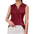 thumbnail image 1 of Women's Solid Color Sleeveless T Shirt Casual Loose Vest Top, 1 of 4