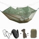 thumbnail image 5 of Hamaca colgante de red para jardín, patio, camping, viajes individuales ejercito verde, 5 of 9