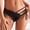 Black, variant on Custom Letter Print Low Waist Tanga Panties for Women No Show Striped Thong Underwear Personalized Logo Seamless Cotton Crotch Briefs S-XXL, Pink,L