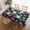 thumbnail image 2 of DouZhe Rectangular Tablecloth, Cartoon Aliens Game Monsters Table Cloth for Kitchen Dinning Tabletop, 72" x 54" Waterproof Polyester Table Cover, 2 of 8