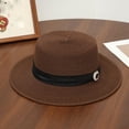 thumbnail image 5 of Fewfanhot Women Wide Brim Straw Boater Hat UPF Sun Protection Foldable Beach Fedora with Rhinestone Buckle Ribbon, 5 of 6
