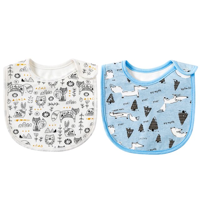 Pack de 2 Baberos Orgánicos para Bebé Niño, Niña - para Bebé Niño, Baberos para Bebé Niña, Baberos Bebé para Niña, Niño, Baberos Bebé Niño, Baberos Bebé Niña, Bebé B