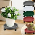 thumbnail image 6 of 12 Inch Heavy Duty Plant Caddie, Round Planter Caddy with Wheels, Rolling Plant Stand Pot Trolley, Potted Flower Mover Dolly with Casters Round Coaster for Indoor Outdoor, 6 of 6
