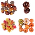 thumbnail image 1 of Inteprter Mini juego de comida falsa de calabazas de simulación de 50/70 Uds., decoración de Halloween de hoja de arce, accesorios de vegetales simulados Kits de decoración para fiestas 50 PCS Inteprter HA067685-01, 1 of 6
