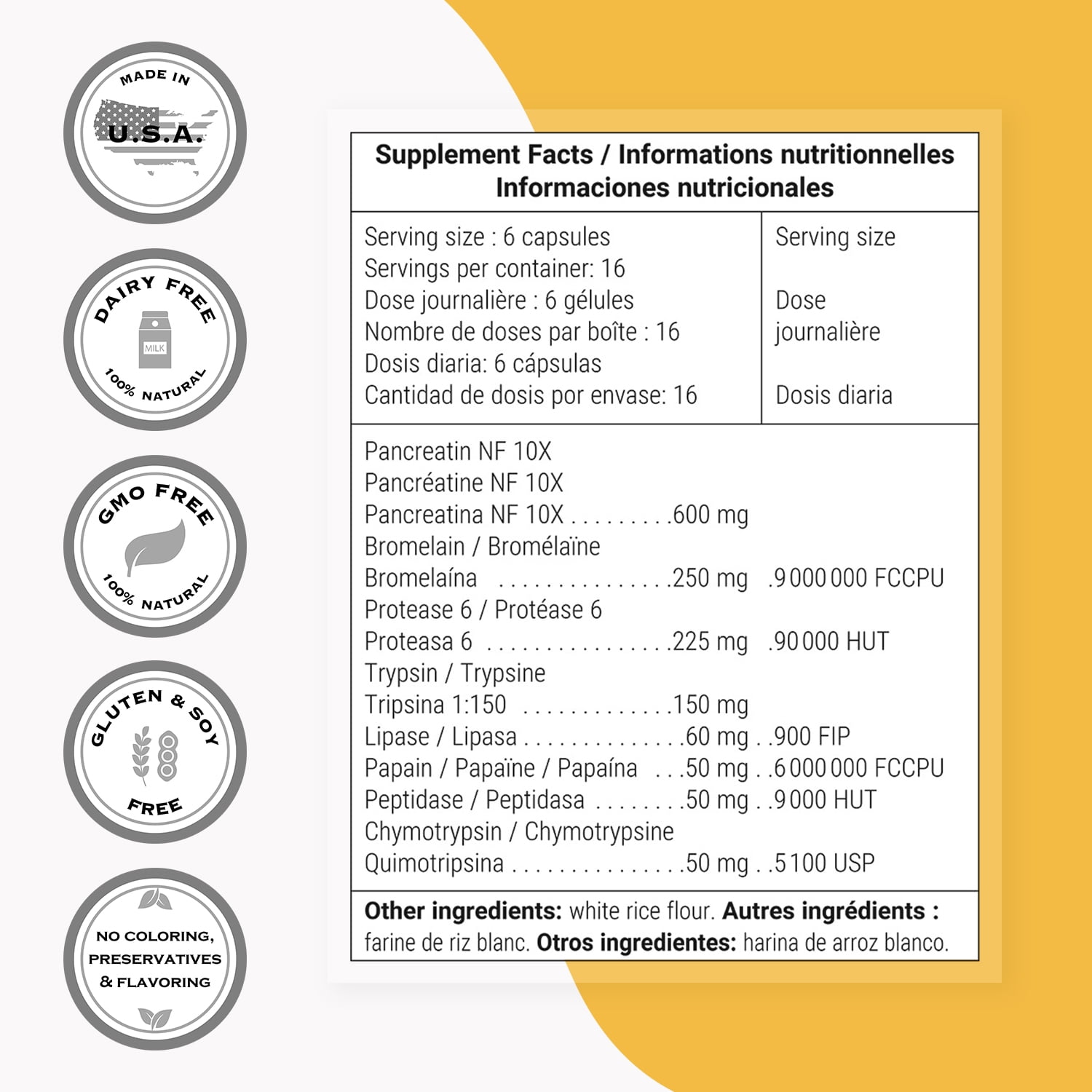 SuperSmart Systemic Enzymes (High Potency) - with Bromelain, Protease, Lipase, Trypsin, Chymotrypsin, Peptidase, Pancreatin - Proteolytic Enzymes Complex | Non-GMO & Gluten Free - 100 DR Capsules