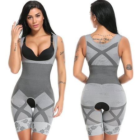 

FITVALEN Women Shapewear Postpartum Bodysuits Corrective Underwear Slimming Waist Trainer Butt Lifter Full Body Shaper for Weight Loss