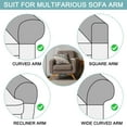 thumbnail image 5 of Couch Arm Cover, Stretch Sofa Armrest Cover with Twist Nails Scratch-Resistant Furniture Protector for Sofas Chairs, Black, 5 of 6