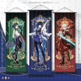thumbnail image 3 of Genshin Impact Wanderer Tarot Poster Cosplay Anime Genshin Xiao Raiden Shogun Kazuha Zhongli Scroll Canvas Hanger Gifts, 3 of 5
