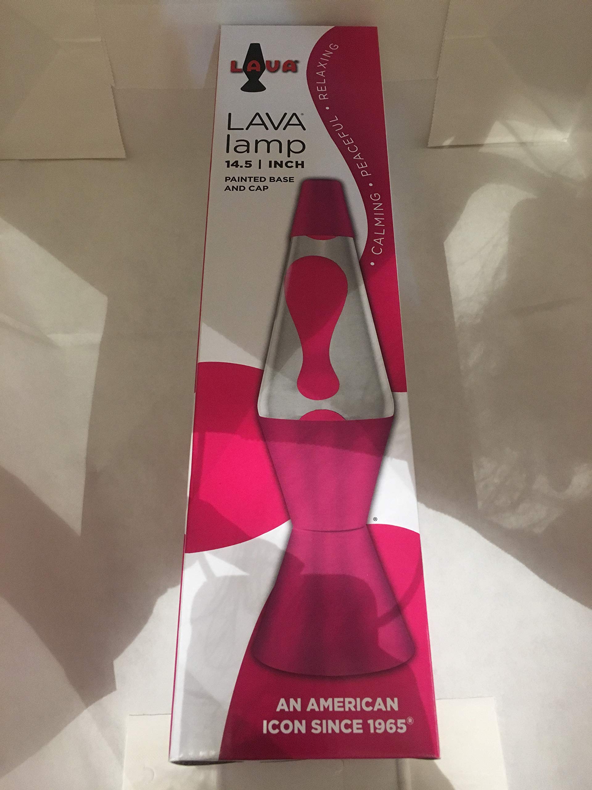 Lava Lamp 14.5" Pink/Clear