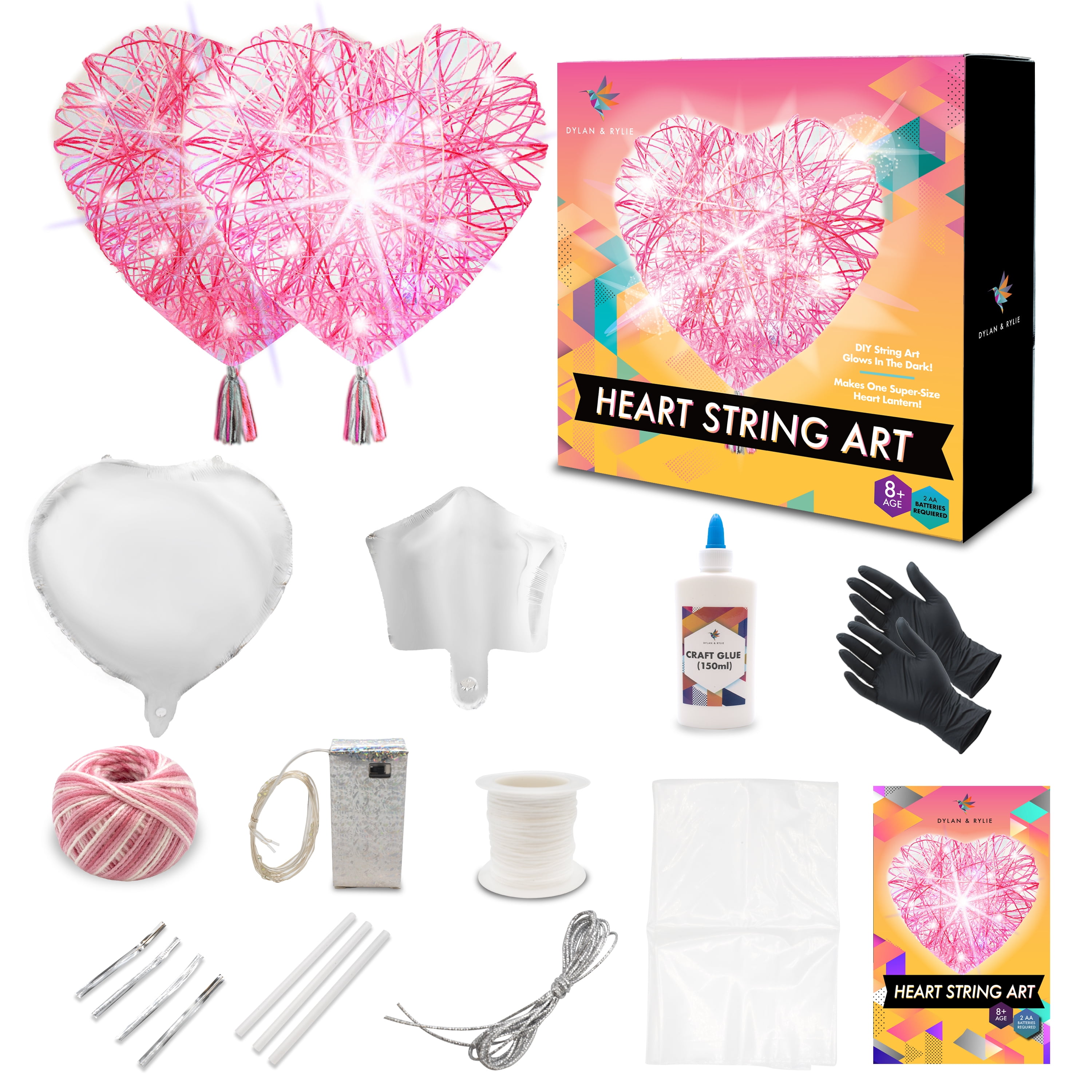 DIY String Art Kit, Heart Lantern - Simple and Nederland