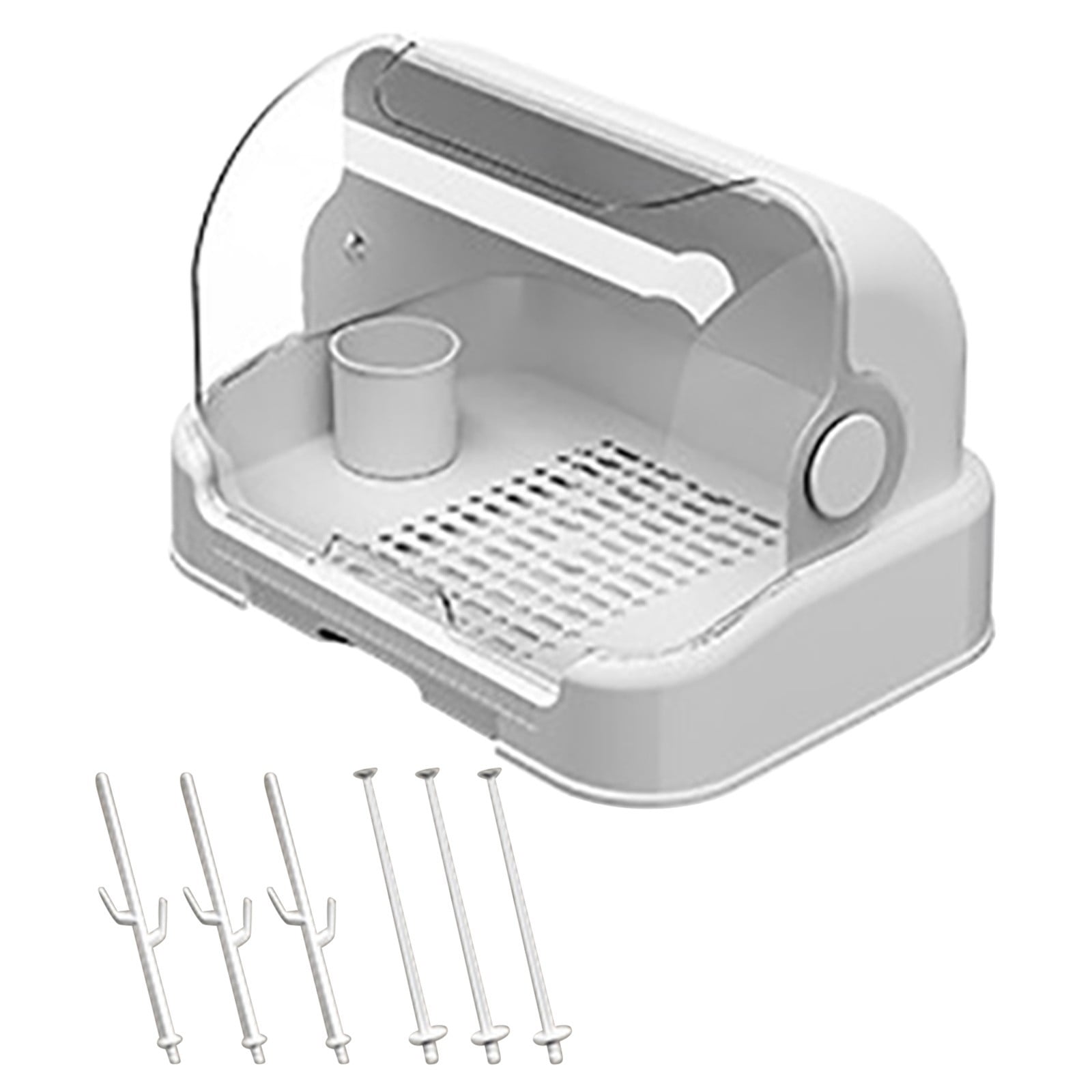 LanSuare Baby Bottle Drying Rack Storage with Removable Tray BPA Free Plastic Organizer for Nursery Countertop