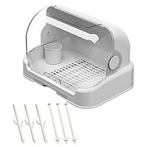 Gnmfd Baby Bottle Drying Rack, Organizer with Removable Drip Tray, Compact Bottle Storage for Countertop, Easy Water Disposal for Bottles, Teats, Cups, and Accessories