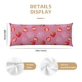 thumbnail image 3 of Naloa Cute Strawberry Body Pillow Cover, Pillowcases with Hidden Zipper Breathable Long Pillow Case (Pillows are not included,20x54 inch), 3 of 7