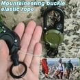 thumbnail image 2 of Retractable Carabiner Keychain Retractable Keychain with Compass Steel Wire Carabiner Badge Reel Holder Clip Key Ring Heavy Duty Outdoor Camping, 2 of 8