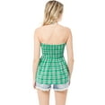 thumbnail image 4 of MixMatchy Women's Plaid Strapless Modal Smocked Tube Top, 4 of 6